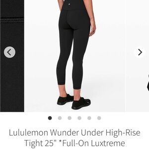 NWT Lululemon Wunder Under 25” in Luxtreme